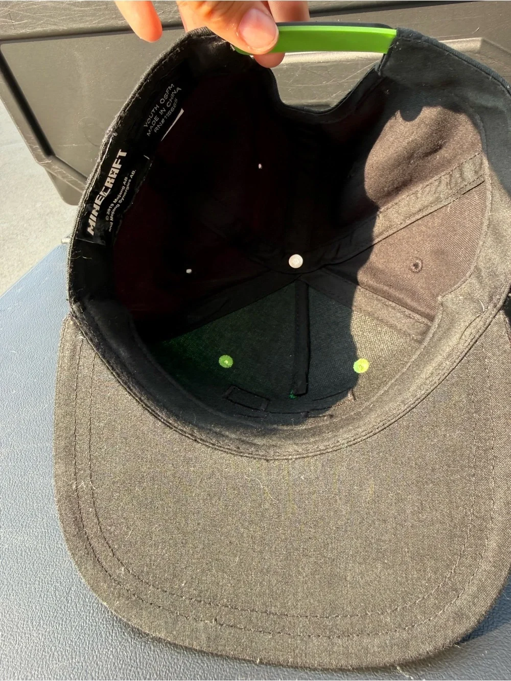 Youth Green Pixel Creeper Snapback Hat - Unbranded